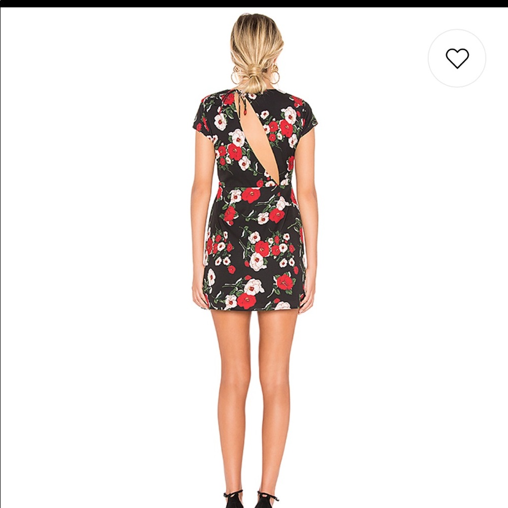 Addison mini dress in black floral